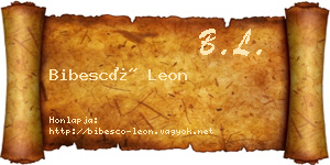 Bibescó Leon névjegykártya